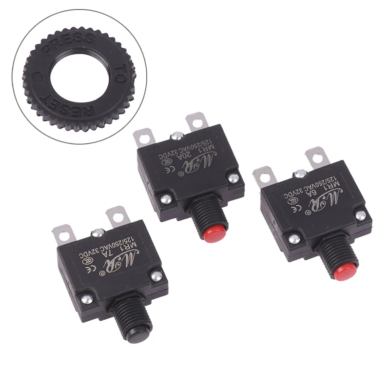 Description Picture 4 of itemElectronic Accessories Thermal Switch Circuit Breaker Current Overload Protector Switch Fuse 3A 4A 5A 6A 7A 8A 10A 15A 20A