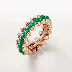 Elegant Green Pearl Geometric Ring - Premium Quality, New Arrival Gift in K Gold - 5 (Ring)
