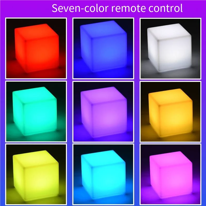 Rechargeable LED Cube Light LED Furniture Waterproof Garden Glowing Stool Cube Remote Control Chair for Bar Nightclub Home Decor 4