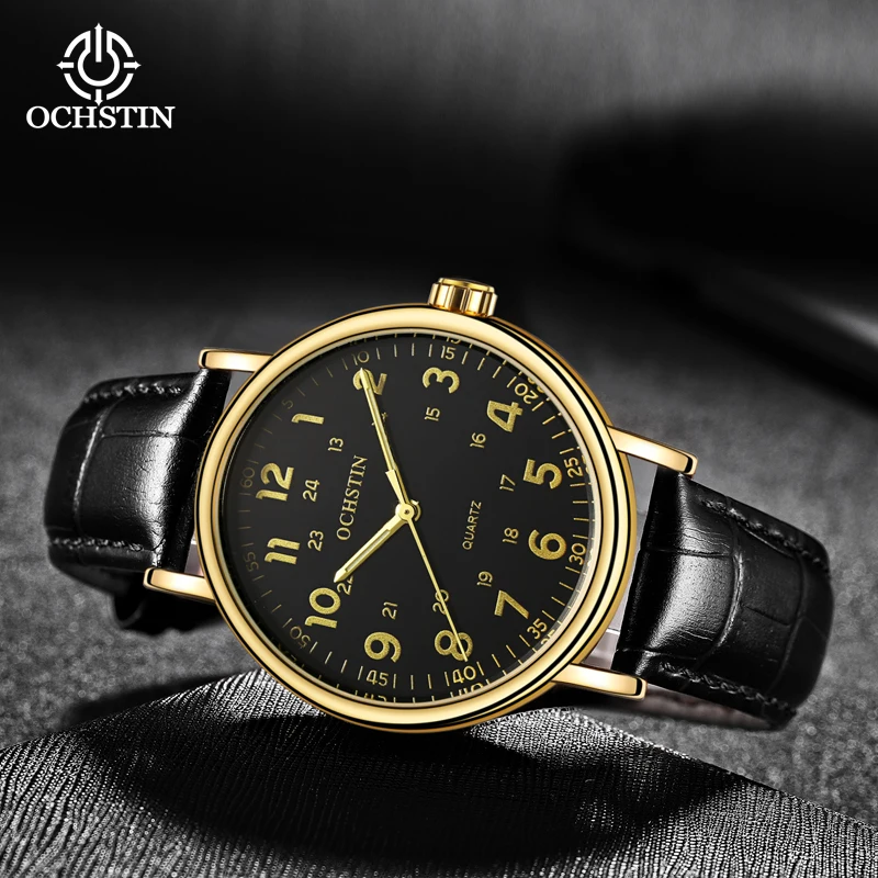 OCHSTIN Prominente Series Mens Quartz Watch Elegant Low-key Trend With High-definition Luminous Waterproof Watch