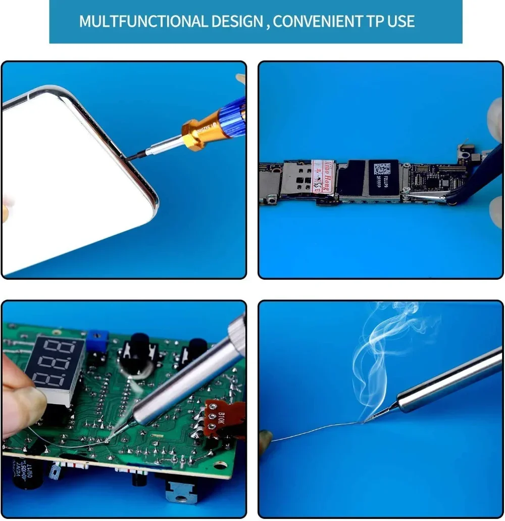 Soldering Station Mat Silicone Work Mat Heat Resistant 932&deg;F Anti-Static Magnetic Electronic Phone Laptop Watch Repair