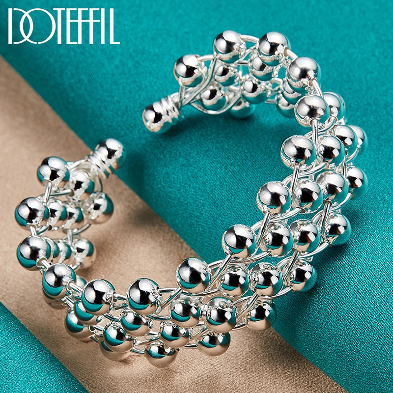 DOTEFFIL Collar De Plata De Ley 925 Para Hombre Y Mujer, Cadena Lateral De 8mm, Joyería De Lujo