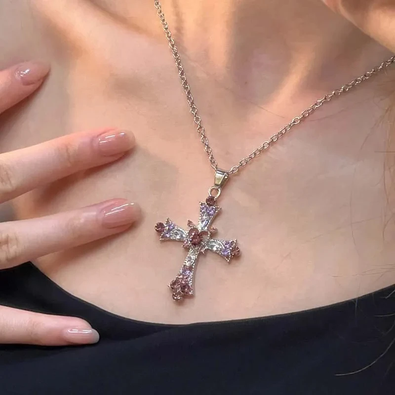 ◇BLACKPURPLE◇ dilly cross necklace Sa9c093b906854954afb22292a6a70