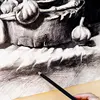 3Pcs 6Pcs Set Black White Sketch Charcoal Pencil Soft Medium Hard 4mm Lead Core Art Drawing Shadow Highlight Details Processing 6