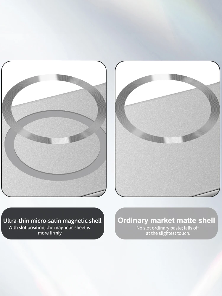 Ultra Thin Matte Metallic Paint Magnetic Case with Wireless Charging