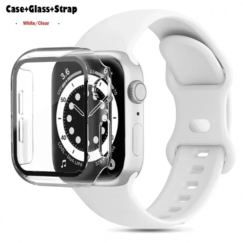 Premium Silicone Watchband with Glass Case