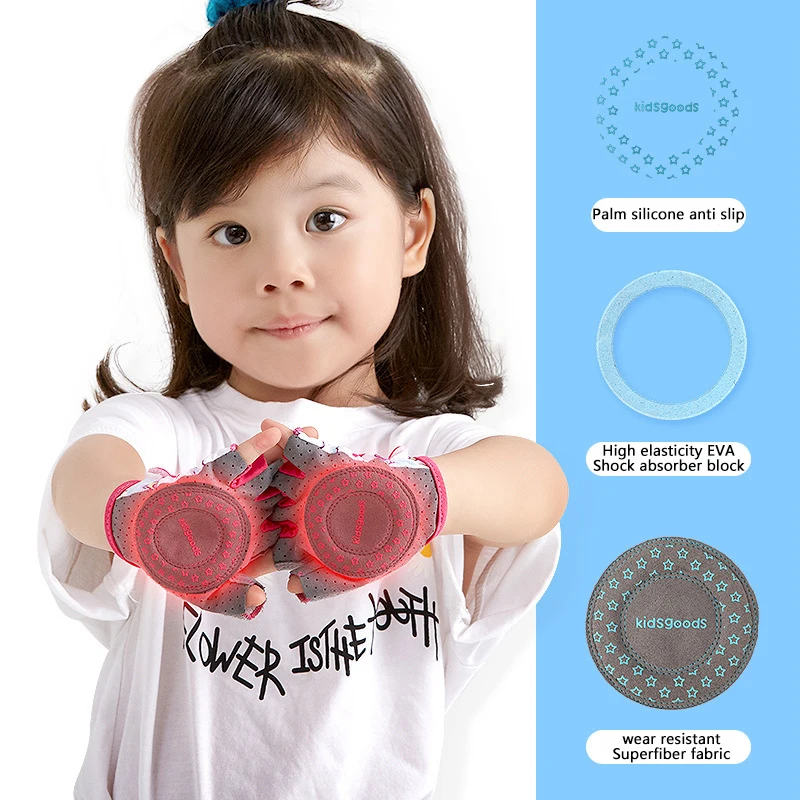 1Pair Children's Cycling Gloves Safe Cycling Pulley Sports Handguard Printing Cartoon Non-Slip Shock Absorption Kids Gloves 5
