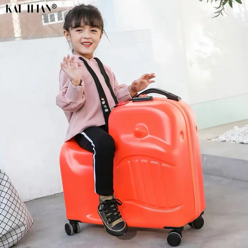 20''24 inch Children Rolling Luggage Spinner Wheels Suitcase Kids Cabin Trolley luggage Travel Bag Cute Baby Carry On Trunk gift