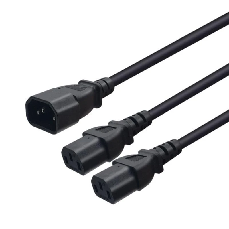 31BA Computer-Stromverteilerkabel, IEC320 C14 auf 2×C13 Stromkabel, amerikanisches Standard-3-Pin-Verlängerungskabel – Detail 7