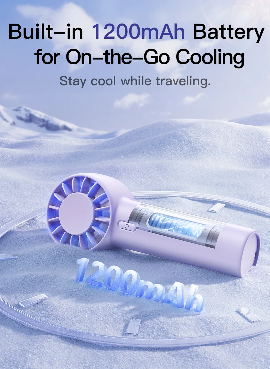 Baseus Gotrip Mini Turbinen Handventilator Tragbar Wiederaufladbar_voghion.com