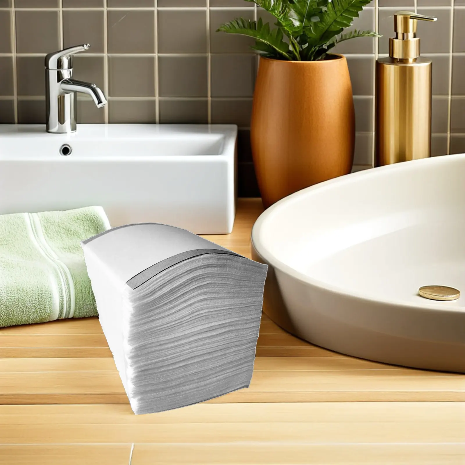 300개입 부직포 메이크업 리무버 패드 부드럽고 흡수력 좋은 일회용 얼굴 스킨케어 클렌징 천 (가정용, 살롱용, 네일아트용)