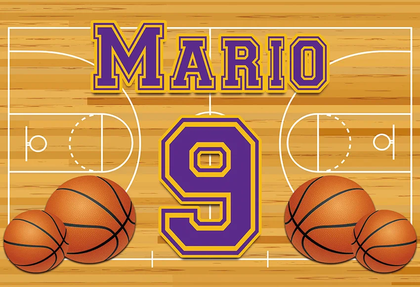 Photo Backdrop Mehofond Photography Background Basketball Theme Sport Court Stars Kids Boy Birthday Party Decoration Backdrop