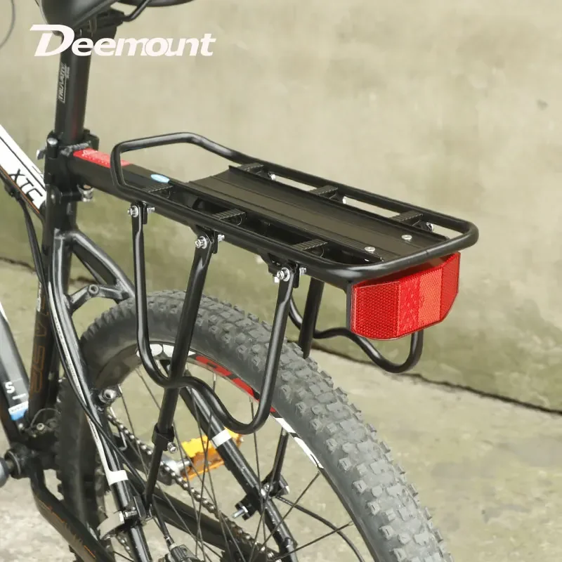 Bicycle Luggage Carrier Cargo Rear Rack Shelf Cycling Bag Stand Holder Trunk Fit 20-29'' Mtb & 4.0'' Fat Bike