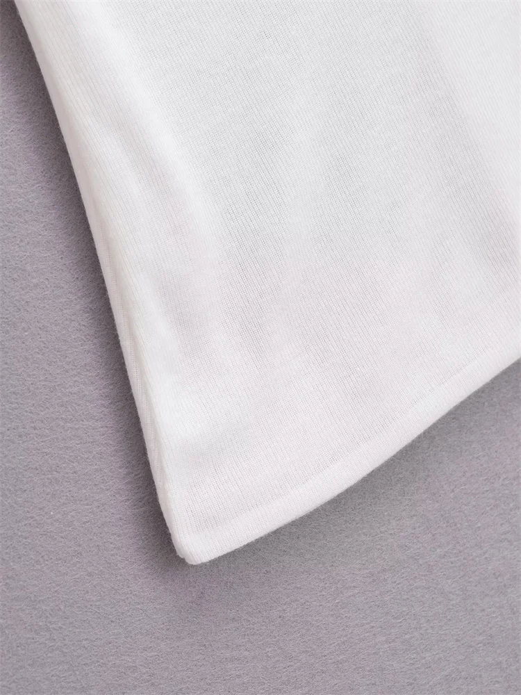 Twist Off-Shoulder Slim T-shirt Solid Patchwork Elegant Backless Women's Top Y2k Top Pleated Casual Strapless Pullover Tee