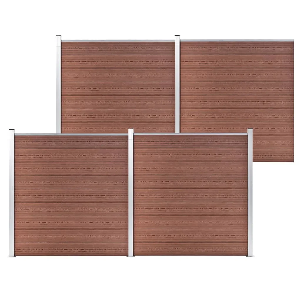 Recinzione Da Giardino Wpc 699X186 Cm Pannello Di Recinzione Da Giardino Marrone Recinzione Decorativa Antiruggine Per Animali Per Cortile Esterno All