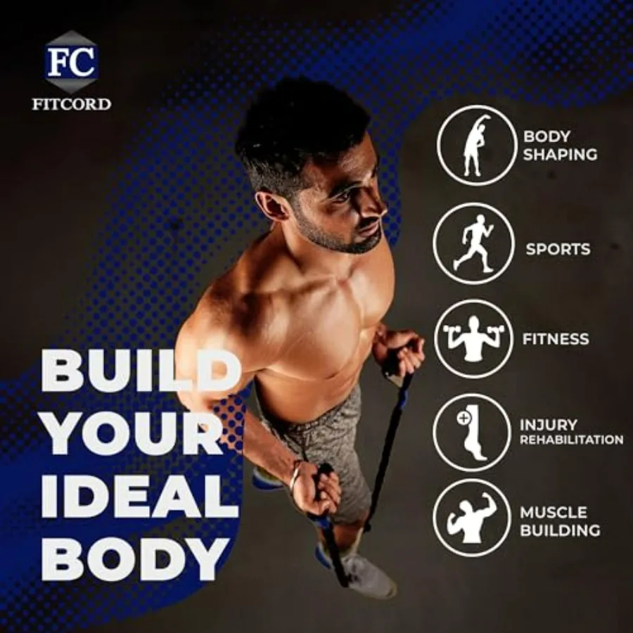 Mini Home Gym Kit - Exercise Bundle for at-Home Strength Training, Muscle Building & Toning Workouts - Isotonic & Isokinetic Act