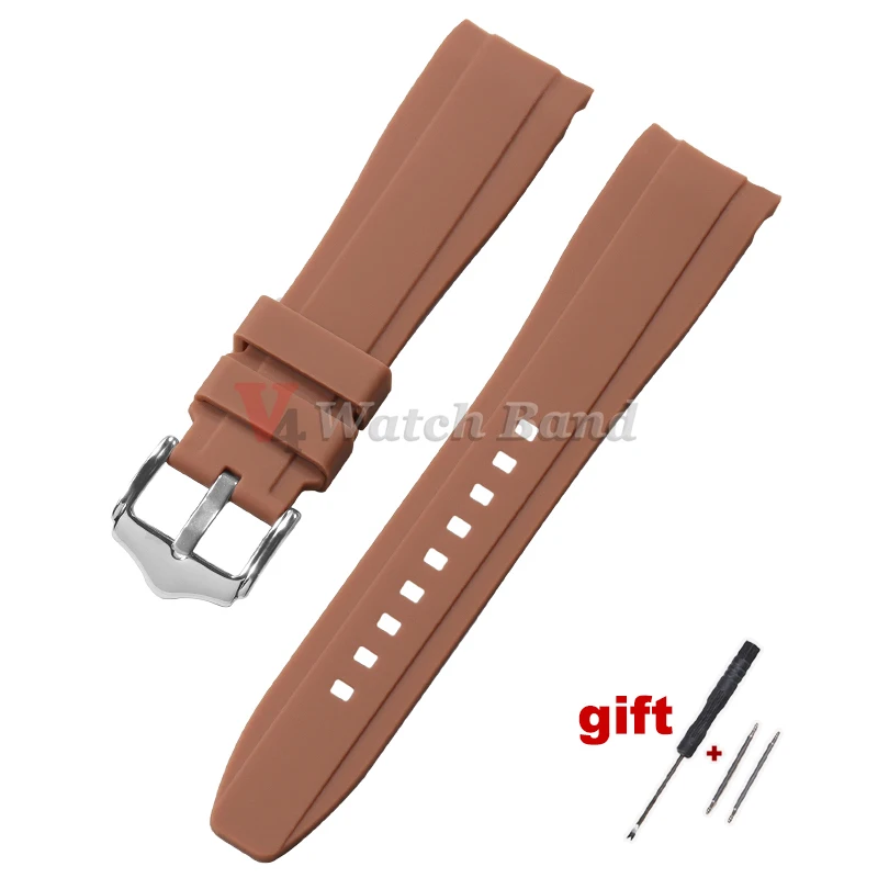 Curved End Rubber Watch Strap - Universal 20mm/22mm Wrist Band
