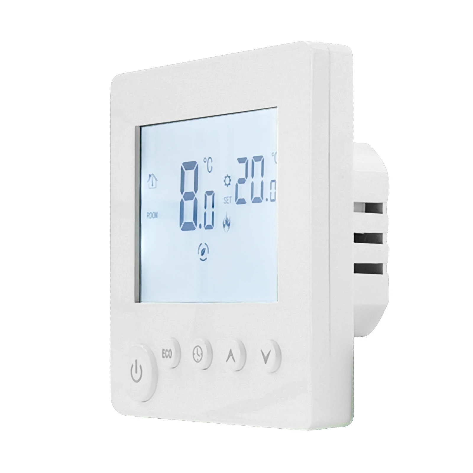 전기 바닥 난방용 온도 조절기 16A/25A LCD 디스플레이가 있는 푸시 버튼식 온도 조절 장치로 가정의 편안함을 제공합니다.