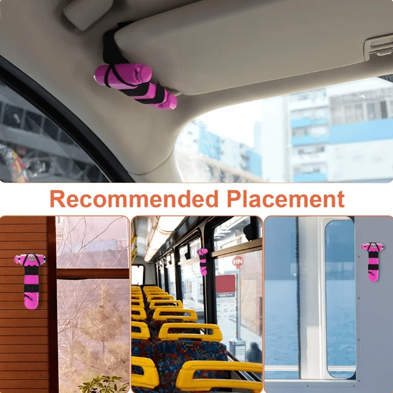 1 martello di sicurezza per auto, strumento di emergenza per la fuga, con interruttore per vetri e taglia-cinture di sicurezza, martello di emergenza - immagine 3