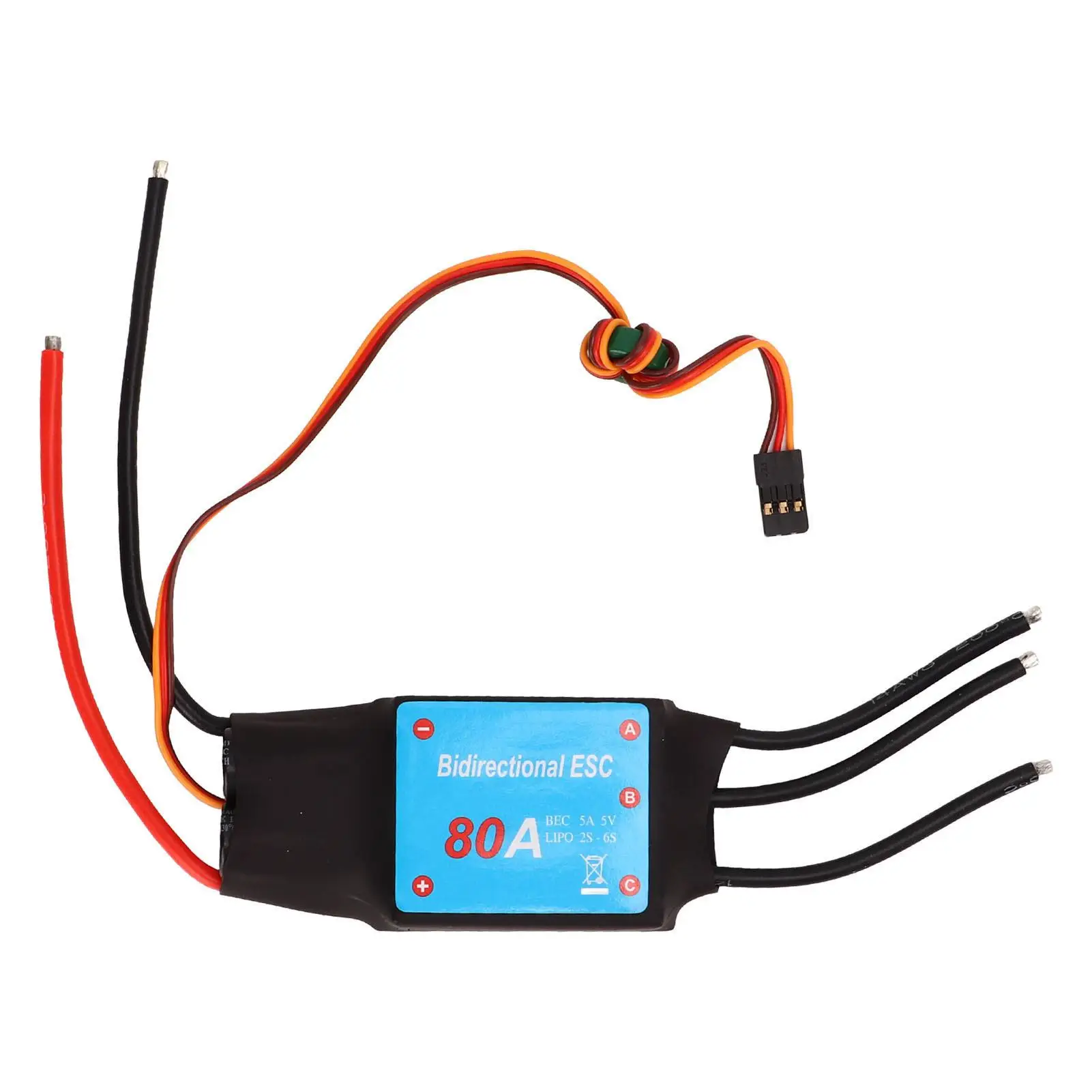 for rc Boat 80A Brushless ESC Stable Durable Reversing Function Auto Learning 5V 5A