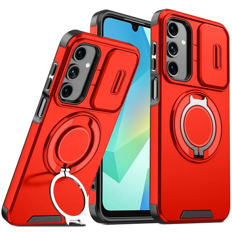 Shockproof Armor Wireless Charging Case with Magnetic Ring