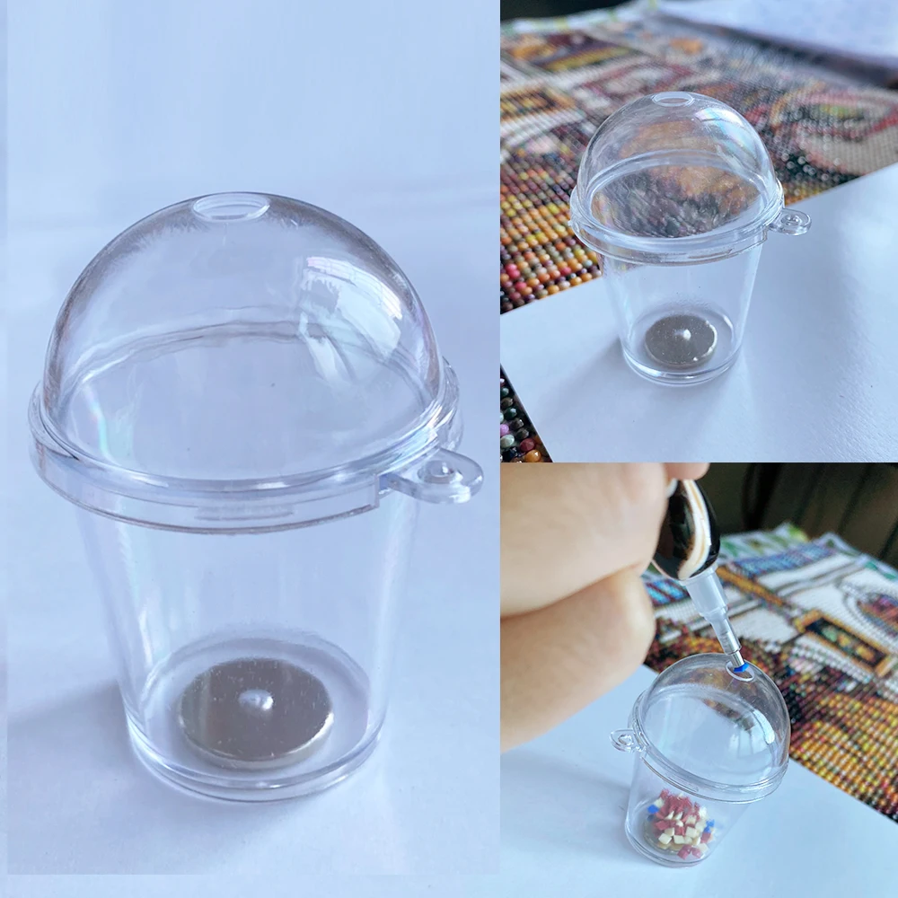 Diamond Painting Tool Magnetic Cover Minder Trash Collector for Storaging Unusable Drills 5D Painting with Diamonds Accessories