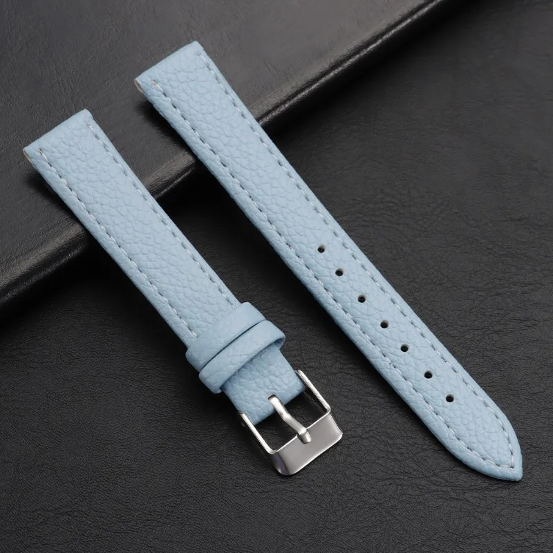 Sleek Vintage Cowhide Leather Watch Band - Ultra-Thin Strap for Sport and Smart Watches