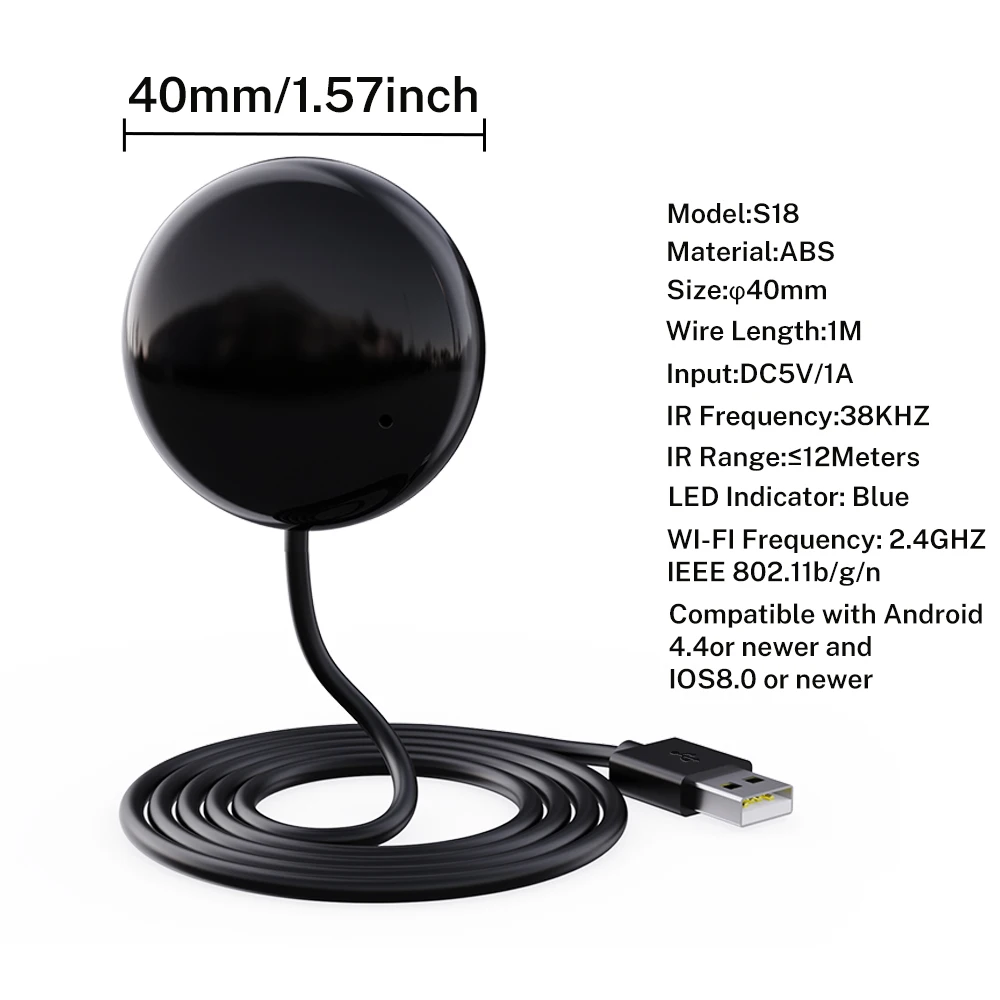 Smart WiFi-Enabled IR Remote for Home Automation - Control via Smart Life App