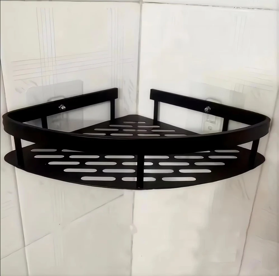 Bathroom Storage Rack No Drill Shelves Wall Mount Corner Shelf Shower Holder For WC Shampoo Organizer Bathroom Accessories 5