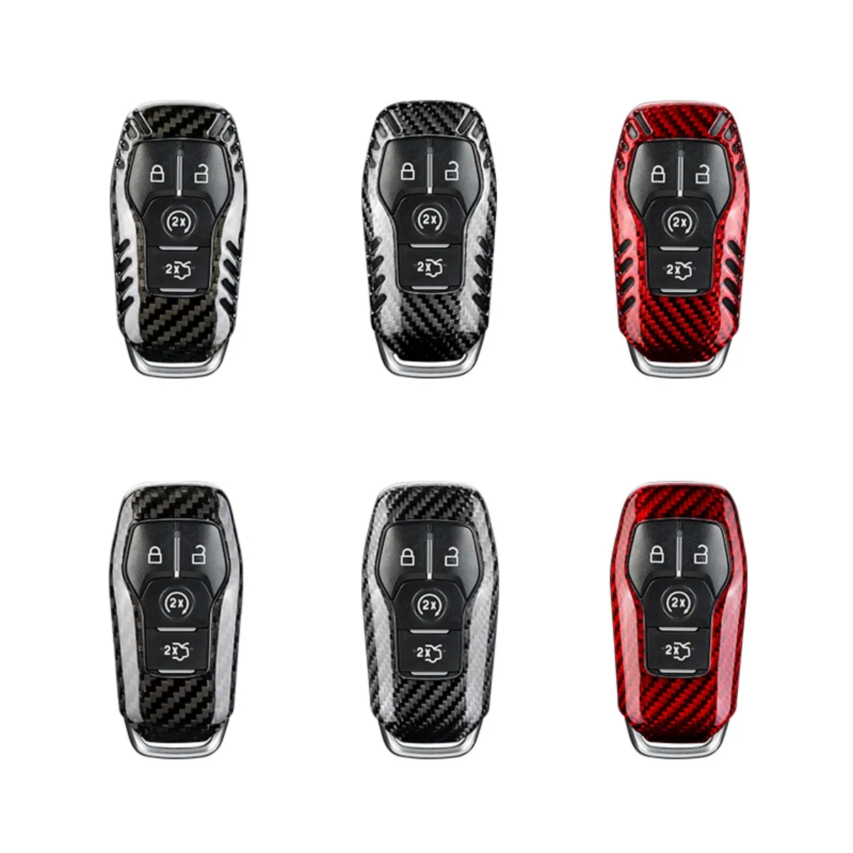 

T-carbon Carbon Fiber Car Key Case Shell For Ford Fusion Mondeo Mustang F-150 Explorer Edge