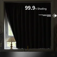Punch Free Blackout Curtain No-punch Adhesive Easy to Install Portable Insulated Window Curtain for Bedroom Dorm Living Room 1Pc 2
