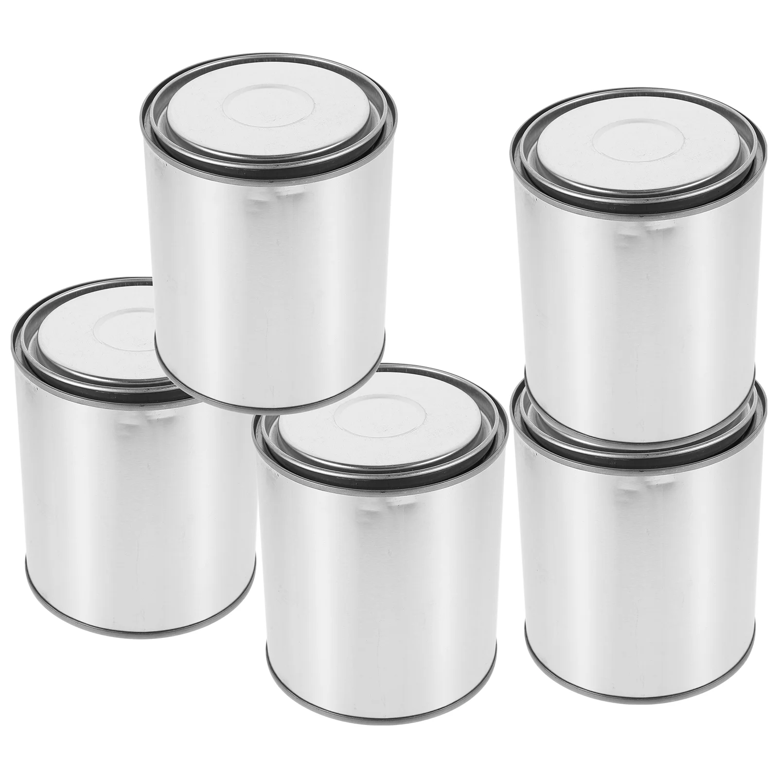 5Pcs Asphalt Sampling Bucket Iron Material Sturdy Durable Thickened Design Empty Paint Cans Pitch Holder Sealed Can Painting