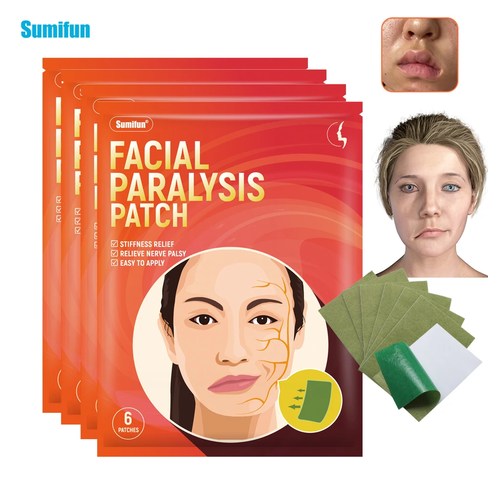 

6/12/24Pcs Facial Paralysis Patch Hemifacial Spasm Treatment Sticker Face Neuritis Nerve Palsy Soothing Patches BeautyHealthCare