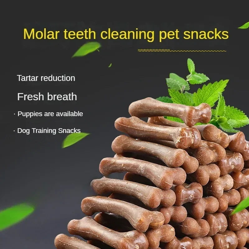 Dog Tooth Grinding Stick Pet Snack Puppy Snack Food Treats Chews Dog Oral Hygiene Toy Leather Cowhide Teeth Clean Stick for