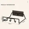 Carbon Steel Wall-Mounted Storage Rack Waterproof Great Load Bearing Bathroom Tissue Box Multifunctional Bathroom Glass Shelf 6