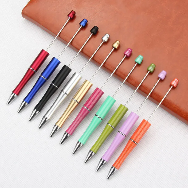 100pcs Platics Ballpoint Pens Beaded Pens Luxury Pen Bead DIY Office School  Birthday Party Kid Gifts Stationery Pens for Writing - AliExpress