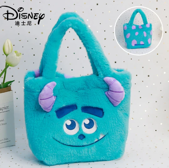 New Cartoon Anime Disney Monster Inc James P. Sullivan Plush Backpack  Shoulder Bag Makeup Storage Bag Stuffed Animal For Girls - AliExpress