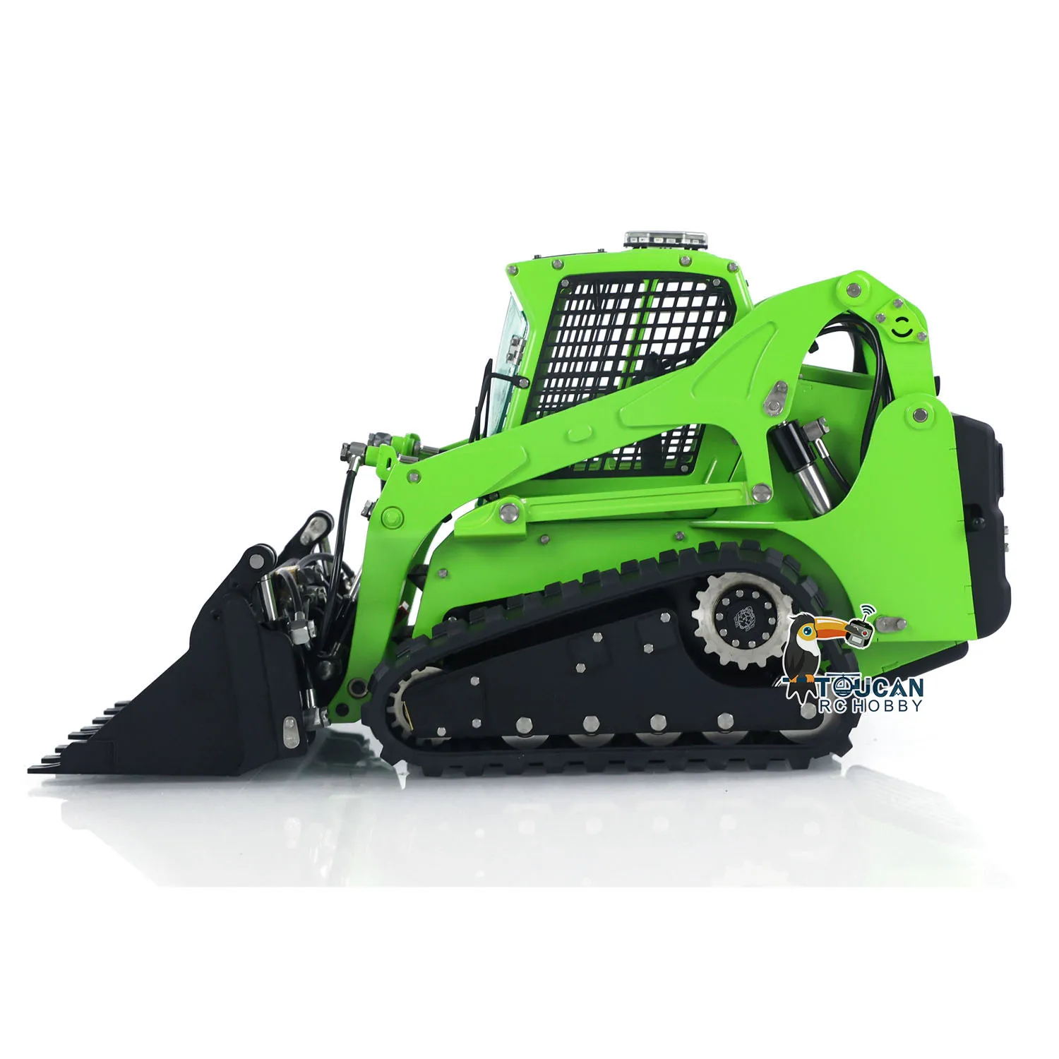 LESU 1/14 Aoue LT5 RC Hydraulic Loader RTR Skid-Steer Truck Electric Cleaner Lights Sounds Remote Control Construction Car Toys 4