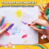 8 Pcs Stackable Crayons Stacking Buildable Crayons Colorful Stackable Crayons Party Favors DIY Rainbow Pencils, 12 Colors 5