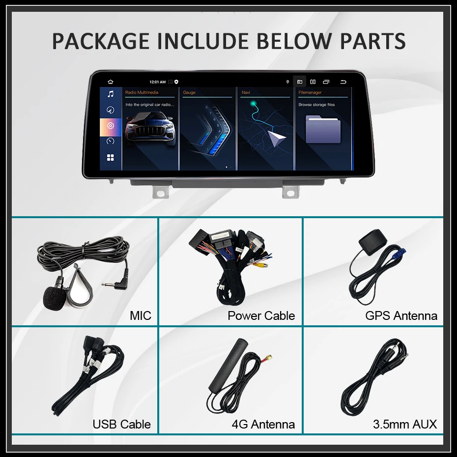 Radio para coche con pantalla táctil de 12,5 pulgadas, Carplay inalámbrico, Android 15, estéreo 1920*720P para BMW X5 F15 X6 F16 2014-2017 NBT, Bluetooth, autorradio, reproductor Multimedia 2DIN, navegación GPS 3