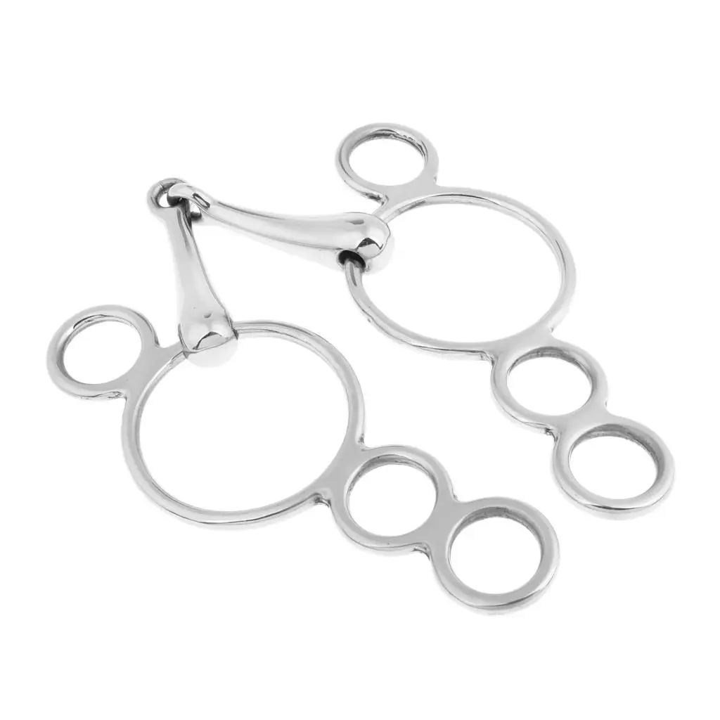 MagiDeal Stainless Steel Gag Bit Horse Tack English Riding Equestrian Accessories