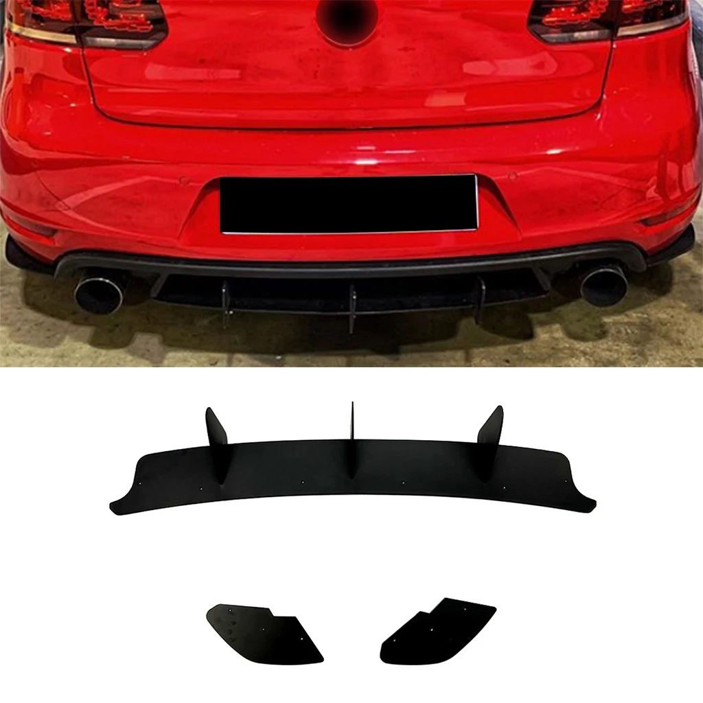 

Car Rear Bumper Diffuser Rear Side Splitters Spoiler Lip Rear Bumper Protector For Volkswagen Golf 6 MK6 GTI 2009-2013