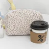 Quilted Floral Makeup Bag Zipper Cute Print Flower Storage Organizer Makeup Accessory Toiletry Bag Large Capacity Cosmetic Bag 3
