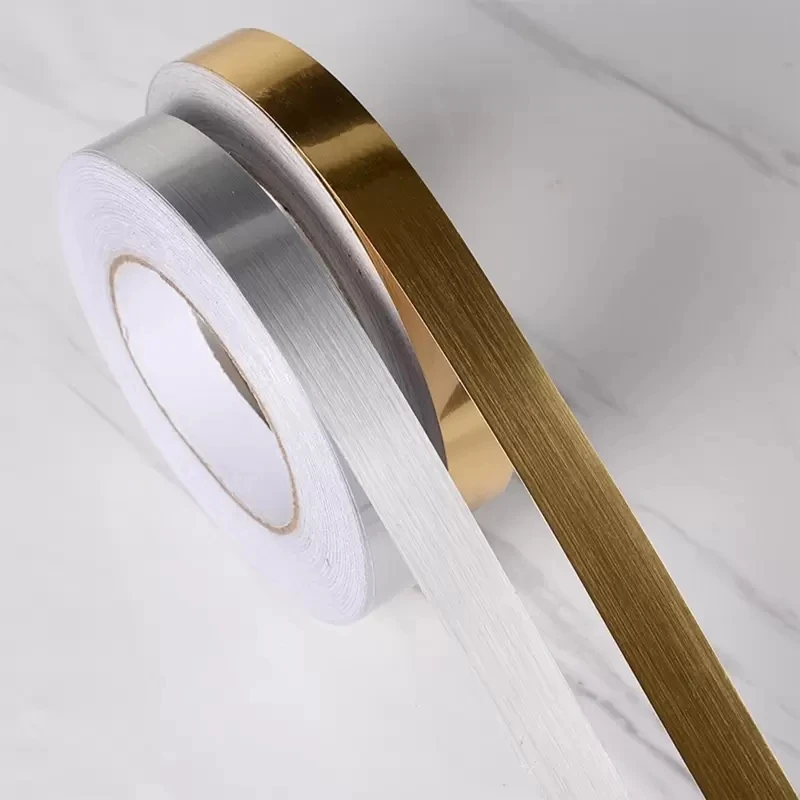 50M Gold black Self-Adhesive Tile Stickers Tape Floor Waterproof Wall Gap Sealing Strip Tile Beauty Seam Sticker Home Decoratio