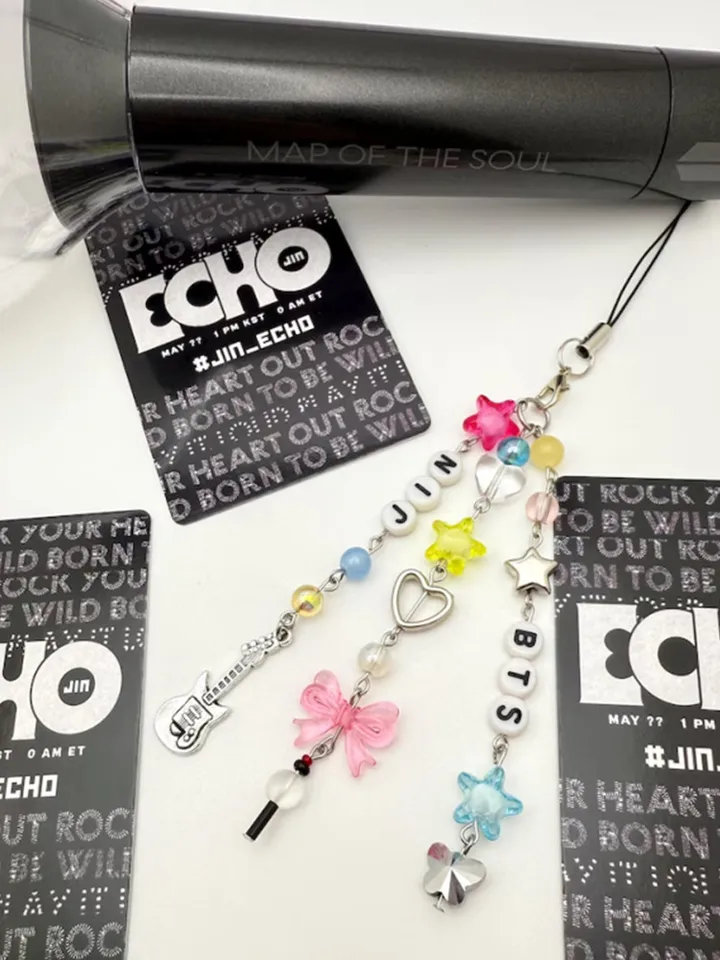 Jin Run Seokjin Echo EP World Tour inspired phone charm keychain