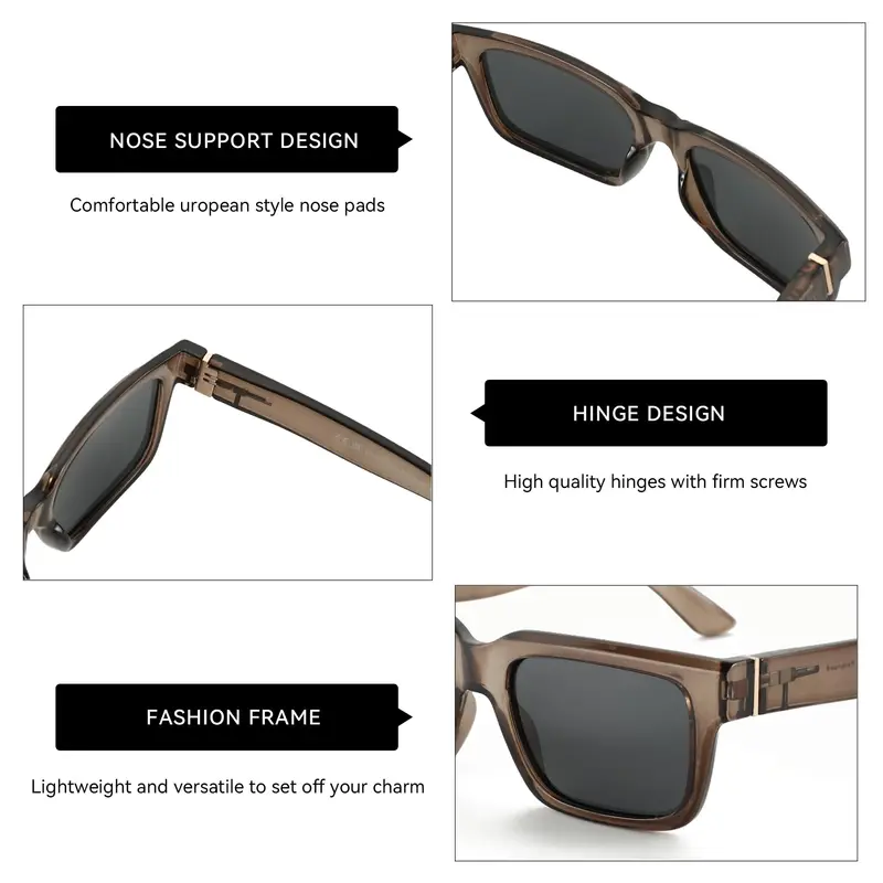ZENOTTIC Retro Rectangle Sunglasses for Men Women