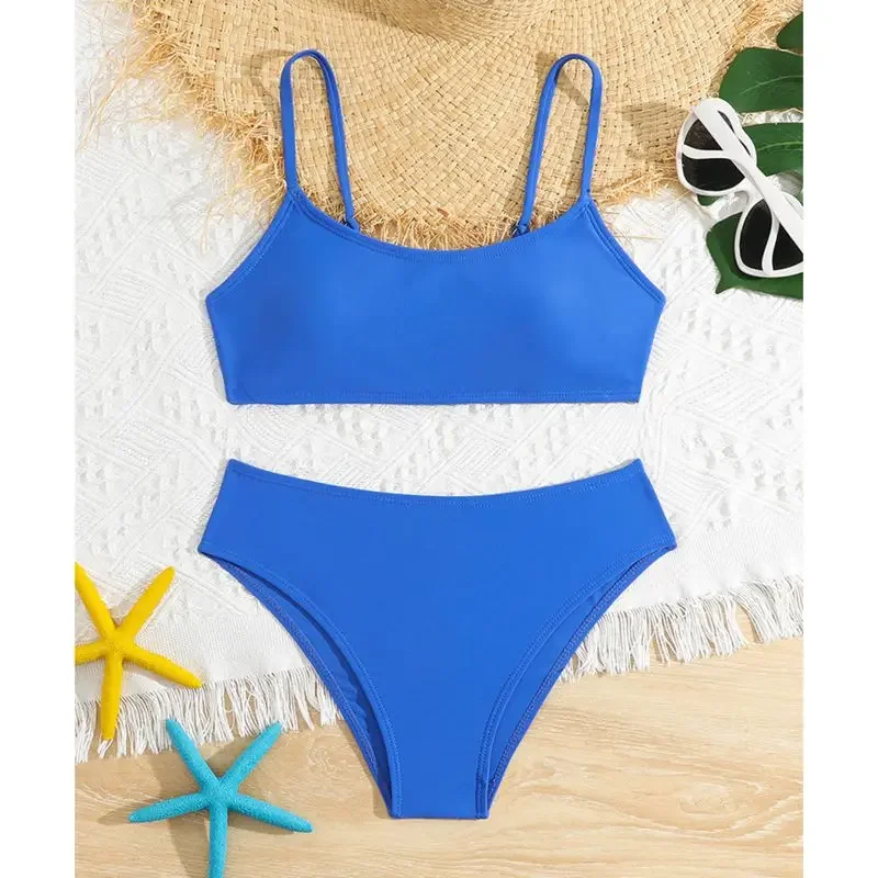 8-14 Years Teenager Bathing Suit Beachwear Children Girls Bikini Set t Kids Swimsuit Swimwear