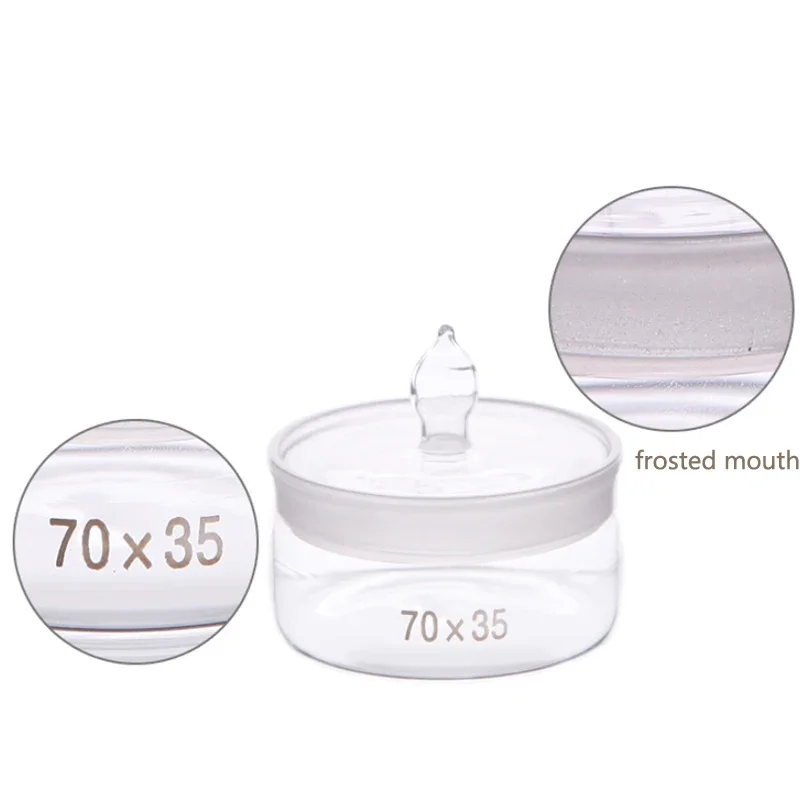 Lab Glassware 1pcs Flat Weighing Bottle Laboratory Glassware Watch Movement Spare Parts Box Watch Oil Washing Tank Movement Repair Pot