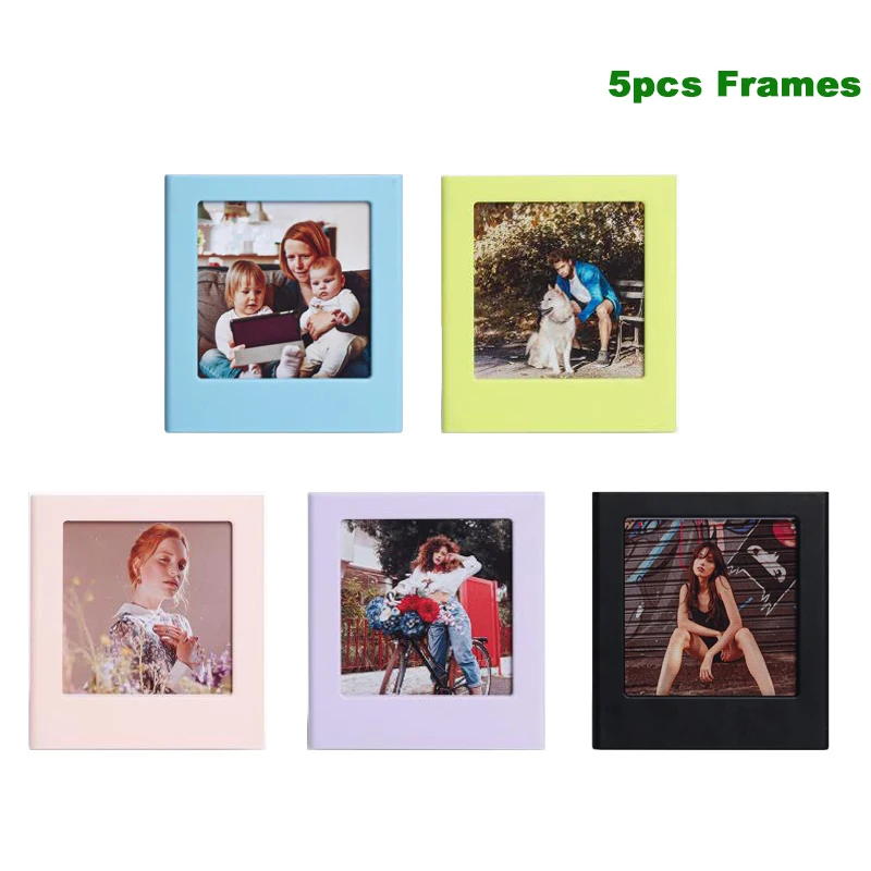 1/5Pcs 4 Inch Color Square Frames For Fujifilm Instax SQUARE SQ1 SQ6 SQ20 SQ40 Square Printer Film Papers Magnetic Photo Frames