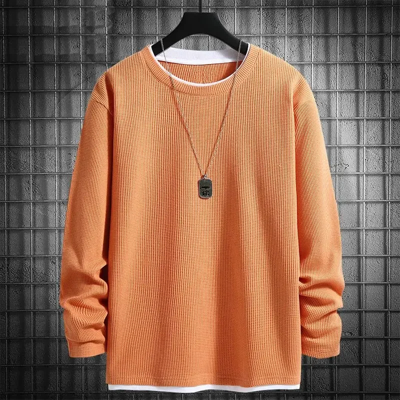 Felpe Per Uomo Pullover Senza Cappuccio Top Abbigliamento Da Uomo Senza Logo T-Shirt Off White Spliced Brand Sweat Cheap Simple New In Emo